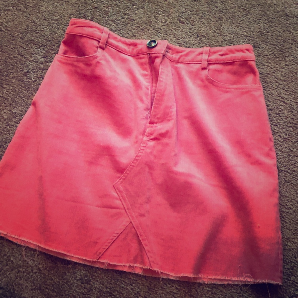 Pink mini skirt